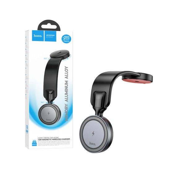 Suporte de Telefone para Carro Magnético Hoco HW29 Totem Ring com Carregamento sem fio para Painel 15W Cinza Metalizado Preto Suporte de Telefone para Carro Magnético Hoco HW29 Totem Ring com Carregamento sem fio para Painel 15W Cinza Metalizado Preto